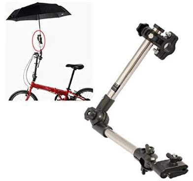 Einstellbare Outdoor Regenschirm Halter, für Kinderwagen, Kinderwagen Fahrrad, Fahrrad Buggy, Rollstuhl, Golf Trolley,Schwarz
