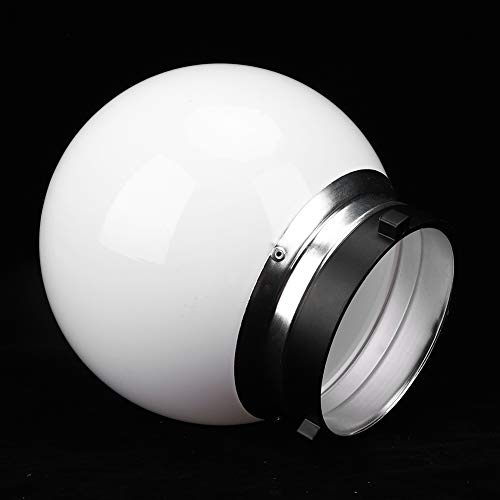 Bowens Mont Chine Boule Diffuseur De Lumière Photographie Alliage Blanc + Accessoire De Photographie en Plastique 15Cm Boule De Lumière Douce Général Flash Abat-Jour pour Monture