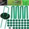 ZLPBAO 101Uds Grapas Césped Artificial Set, Malla Antihierbas para Jardín 80 Grapas de sujeción de Acero + 30Arandelas - Pinchos para el Suelo - 150 x 30 mm - Ø 3 mm