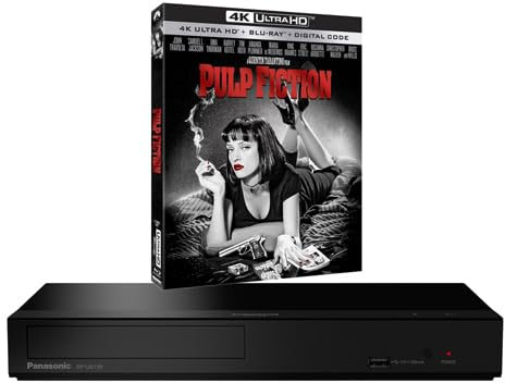 MULTIREGION Blu-ray Player Compatible with Panasonic DP-UB159 MULTIREGION Blu-ray Region A, B & C - DVD Regions 1-8 - Bundle Including Pulp Fiction 4K UHD Disc