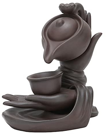 Soporte de Incienso de Cascada, Soporte de Incienso de Reflujo de Humo de Mano de Buda, Decoración de Mesa de Fuente de Incienso para Meditación, Yoga, SPA