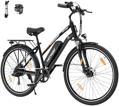 HITWAY E Bike 28 Zoll, Elektrofahrrad Pedelec für Damen und Herren, E-Fahrrad mit 36V 12Ah/13Ah Wechselakku, 250W Motor, 7 Gang Schaltung,StVZO Citybike Electric Bike Ebike Reichweite bis zu 35-90km