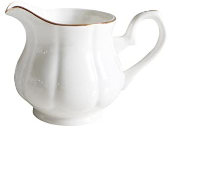 ABBNIA Azucarero de Moda, azucarero con Tapa, Jarra de Leche, Juego de café Familiar de cerámica, línea Dorada, Tarro para Salsas, Crema, Tarro para Dulces, azucarero