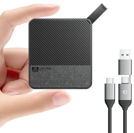 SAN ZANG MASTER Extern hårddisk 4 TB, 560 MB/s läsning, 520 MB/s skrivning, USB 3.2 Gen.1, extern hårddisk för PC, smartphone och spelkonsoler, S5Plus