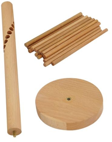 MAGICLULU Wooden Pasta Drying Rack Stand Suspension Rods Fresh Noodle Hanger Spaghetti Drying Stand for Home Kitchen Use