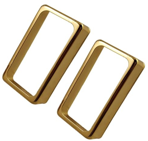 2er-Pack Offene Humbucker-Tonabnehmerabdeckungen Für E-Gitarre, Shell Nickel Gitarre Ersatzteil für(Gold)