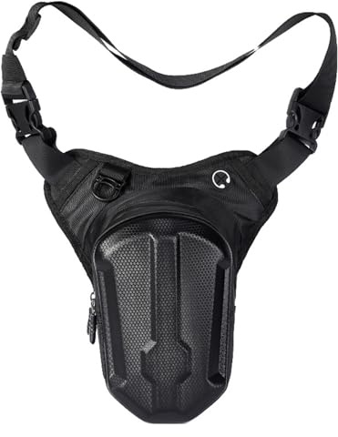Krtopo Drop Leg Bag Waist Pack - Verstellbare Motorrad-Hüfttasche EVA Hardshell Oberschenkeltasche Crossbody-Tasche für Männer Frauen Wasserdicht Taktische Beintasche für Radfahren Wandern Reisen