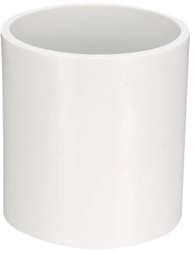 TA-VIGOR 2Pcs 75mm Straight Metric PVC Pipe Fittings, Solvent Weld Slip Coupling Connectors, Plumbing Adapter Joints for Garden Water Pipe and Irrigation System Connections
