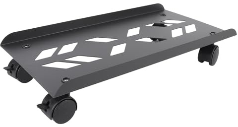 Qcwwy PC Tower Stand Sturdy Steel CPU Rolling Rolling para Juegos Ventilado PC Soporte Móvil para TowersCpucomputer Accesorios de Mesa