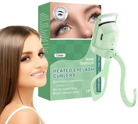 Eye Lash Curler, Electric Heated Eyelash Curler, 1.81x6.1 inches, Quick Heat-Up, Portable Beauty Tool Long-Lasting Lift, Ideal for Beginners Girls, Women, Travel Salon Makeup Use