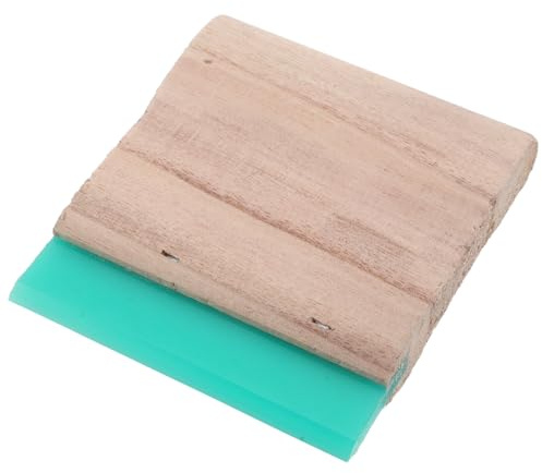 Healvian Raschiatore Serigrafico in Silicone con Manico in Legno Ergonomico 35X7 CM, Spatola per Serigrafia a Mano e Raschietto per Inchiostro Tessile, Accessorio per Stampa Artigianale e