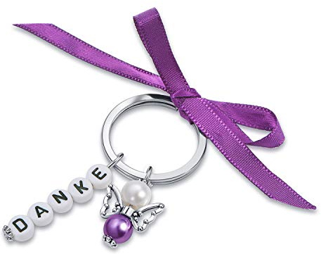 KyndOccasion 15 Schutzengel + Organzasäckchen Gastgeschenke Hochzeit - Taufe Weihnachten Schlüsselanhänger Kommunion Konfirmation Geschenk für Gäste Anhänger kleines Dankeschön Danke