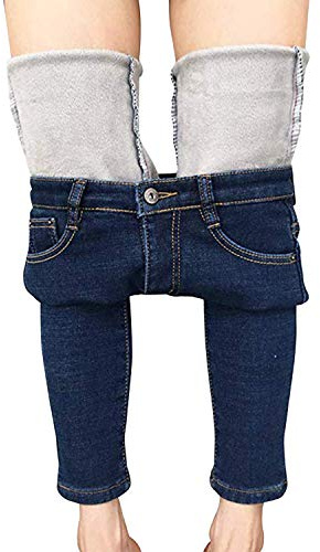 semen Womens Winter Fleece Lined Stretchy Jeggings High Waisted Skinny Jeans Yoga Denim Pants(UK 12/Tag 31)