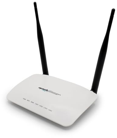 Mach Power Router Wi-Fi 2.4 GHz, Velocità Fino a 300Mbps, 4 Porte LAN, Antenne Esterne, Facile da Installare, Ideale per Casa e Ufficio (WL-R300N-073)