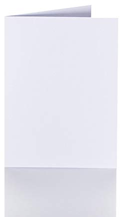 Paper24 25 Faltkarten A6 240g/m² Weiß für Briefumschläge im Format DIN C6