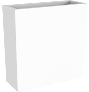 Moovere Blumenkübel, blickdicht, modern, für Innen- und Außenbereich, für Pflanzen und Blumen aus Polyethylen (80 x 32 x 80 cm), weiß)