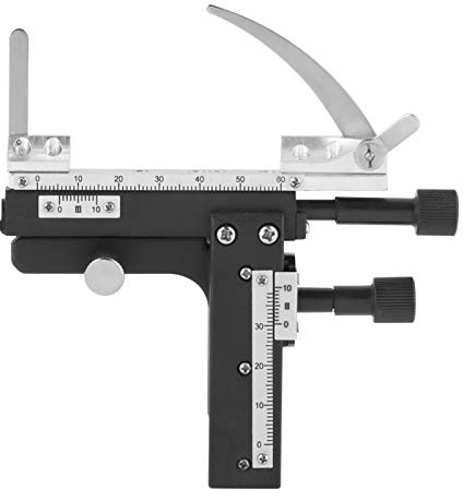 Mikroskoptisch, beweglicher Tisch Messschieber mit Skala, Mikroskop beweglicher Tisch mit Metall für Mikroskop, aufsteckbarer mechanischer Tisch