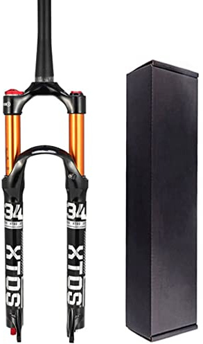 Forcella Anteriore per Mountain Bike 26 Pollici 27,5 Pollici 29 Pollici, Forche Blocco Manuale 1-1/8 Regolazione Rimbalzo Forcelle Aria MTB Asse 9x100mm Corsa 120mm ( Colore : B , Size : 27.5 inch )