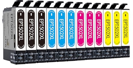 Cartridgeify 502XL Druckerpatronen Kompatibel Multipack, für Expression Home XP-5100 XP-5105 XP-5155 XP-5150, Workforce WF-2860 WF-2865 WF-2880 WF-2885 WF-2860DWF WF-2865DWF