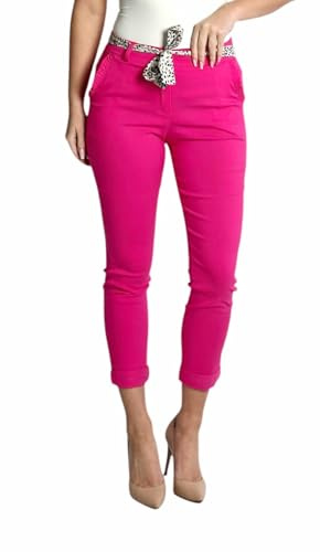 Mississhop Female Damen Stretch Klassische Chino Hose (Mod. 366) Pink XL