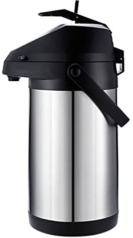 Pichet isotherme à pompe, 3 litres,carafe à café thermique en acier inoxydable, rétention de la chaleur 12 heures/rétention du froid 24 heures, carafe à café for eau chaude/froide et café ( Color : Si