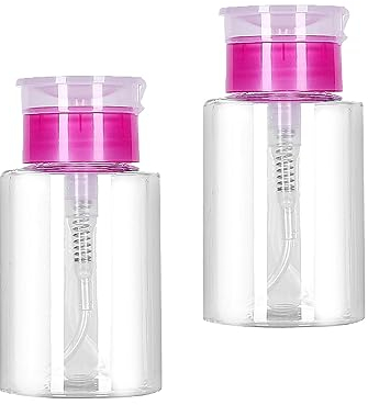 pcs Nail Polish Remover Pump Dispenser,Push Down Cleanser Bottle Nail Polish Remover Liquid Container,Nail Remover Pump Dispenser for Nail Varnish Remover&Makeup Remover Nail Art Tool(180ML)