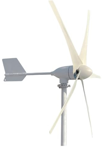 Turbinas de viento, Turbina aerogeneradora Horizontal de 15kW for granja doméstica, 15000W, 12V, 24V, 48V, pequeños generadores eólicos de energía libre, molino de viento ( Color : 5B , Size : 24V_15K