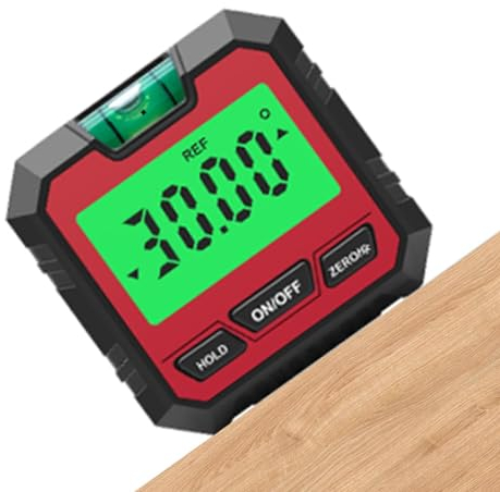 Digitaler LCD Winkelmesser Neigungsmesser, Winkelfinder Digital Magnetic Angle Gage Wasserdicht Box 4-Seitiges Magnetisch Nivellierbox