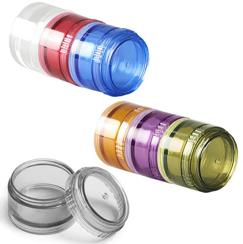 Tablettenbox 7 Tage Wochen Tablettenbox,Cosswe Zylindrische Tablettenbox 7 Fächer Tablettenbox Tablettendose Tabletten Organizer Wochenbox