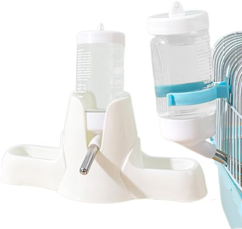 Distributeur automatique de nourriture pour hamster, bol à boire pour | hamster | Bols à boire - Bouteille d'eau sans goutte avec support pour Hamster, gerbilles, souris, Degus, Lemming, support de