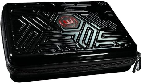WINMAU Armor G4 Darts-Geldbörse - Schwarz Das Dartcase bietet Platz für vollständig montierte Darts und Zubehör - Stoßfest, extrem langlebig und sicher
