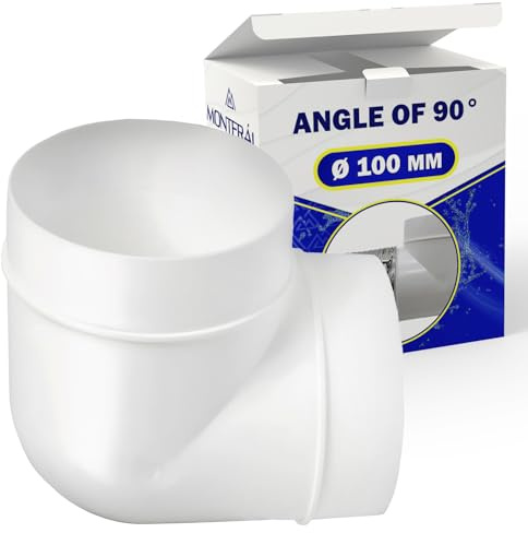 Bogen 90° Winkel für Rund Rohr Ø100 mm | Betriebstemperatur bis zu 60°C - Garantie 10 Jahre - MONTERAL