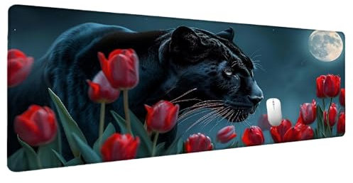 Schwarz Mauspad Groß Mousepad XXL 1500x800mm Rot Mauspad Gaming Zubehör Gadgets, Desk Mat Schreibtisch Deko Schreibtischunterlage, Spezielle Oberfläche Wasserdicht Maus Pad Rutschfeste Gummibasis Y-1