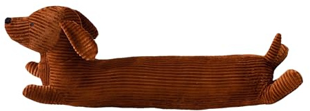 Gwezmxs Almohada de Abrazo de Felpa para Perro Salchicha Largo, Cojín de Dackel - Marrón, 120cm