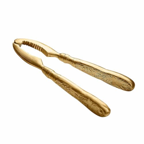 LOBERON Nussknacker Solenna, antikmessing | Traumhafte Verzierungen - Ergonomische Form - Traditionelles Design - Küchenutensilien - Tischaccessoires - Messing