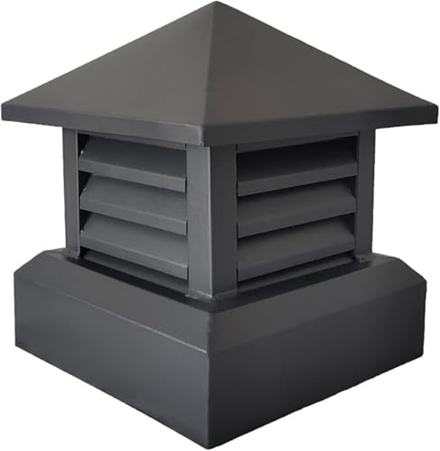 Camino Camino, Tetto della Villa, Comignolo in Lega di Alluminio, Cappa di Scarico di Ventilazione Quadrata, Otturatore, Cappuccio Antipioggia