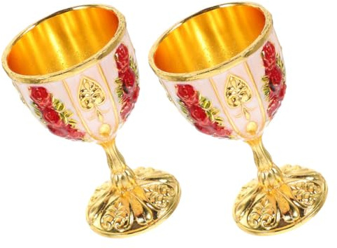 ZUNOXAZ 2piezas Copa De Licor Irrompible Copa De Whisky Retro Pequeña Hogar para Novios Delicadas