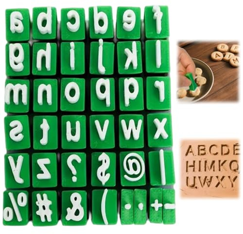36PCS Clay Letter Stamp Set for Pottery and Ceramics,Letter Stamps for Clay,Deep Engraved 3D Alphabet Stamps,Alphabet Stamp,Letter Numeral Polymer Clay Tools,Durable Pottery Tool,Cookie Stamps,B