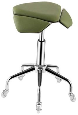 Generico Sgabello da sella con ruote, sedia girevole in pelle spessa e regolabile in altezza, for cucina, ufficio, salone, massaggi(Color3)