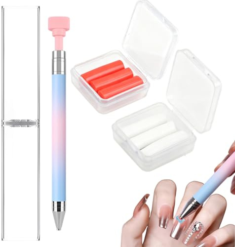 OIXYAZ Diamond Painting Stift Set mit Wachs - 1 Wachsstift + 2 Dosen Spezialwachs, Zubehör für Diamantmalerei und Kreatives Gestalten
