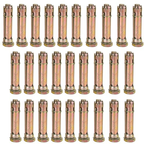 28 PCS Anchor Bolts M10x70 MM, Expansion Bolts Heavy Duty, Hex Bolt Sleeve Concrete Bolt for Masonry Brick Shield Wall Fixings Ground