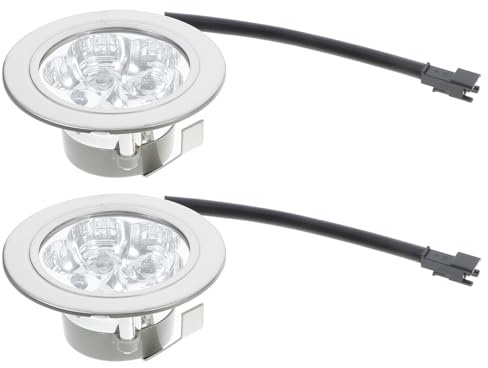 Homoyoyo 2Pcs LED Range Hood Light Bulbs 2W Dc12V Recessed Cool White Kitchen Vent Hood Replacement Lamps for Cooker and Stove Lighting