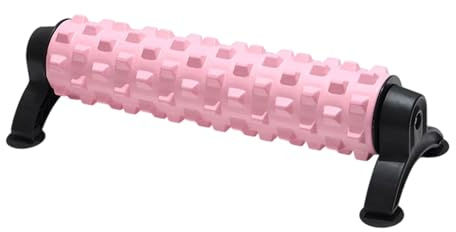 Rullo in schiuma EVA con supporto a colonna per massaggi per tutto il corpo, per stretching, esercizi di braccia, pilates, colore rosa