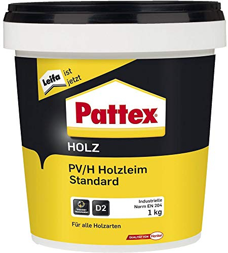 PATTEX 1487027 PV/H Standard Holzleim D2 1 kg, Weiß