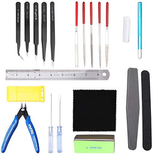 HSEAMALL 21 PCS Kit de Herramientas Modelismo,Gundam model kit Modelismo Maquetas Gunpla Fabricación Construcción de Pasatiempos Herramientas Básicas de Modelador