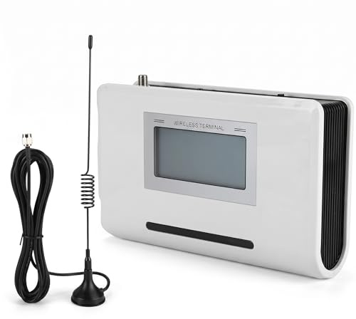 Landline to Cellular Converter, Fixed Phone Terminal for Alarm Recorder, 24-Hour Continuous Operation, UK Plug & 150cm Cable Included for Home Office