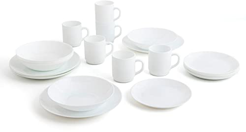 Arcopal Zelie Caja 18 Platos Opal Y 6 Mugs Opal 25x20x19cm/29cl Opal Apto Microondas Larga Duración