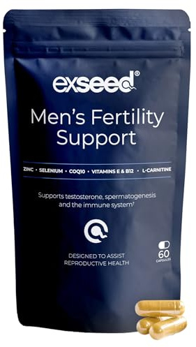 ExSeed Health Fruchtbarkeits-Multivitaminpräparat für Männer – 1-Monatsration (60 Kapseln) – Mit Vitaminen, Mineralien & Antioxidantien zur Unterstützung der männlichen Fruchtbarkeit & Vitalität
