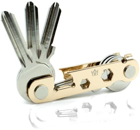 FAVELOT Key Organizer Metall in edler Geschenkbox Premium Schlüssel-Organizer Smartphone-Halter und Flaschenöffner - Schlüsselhalter