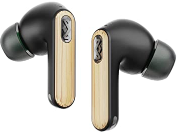 Marley House of Redemption ANC 2, In Ear ANC Kopfhörer - Active Noise Cancelling Wireless Earbuds, 24 Std. Spielzeit Bluetooth-Kopfhörer mit Mikrofon, Touch-Steuerung, USB-C Ladeetui, Schwarz